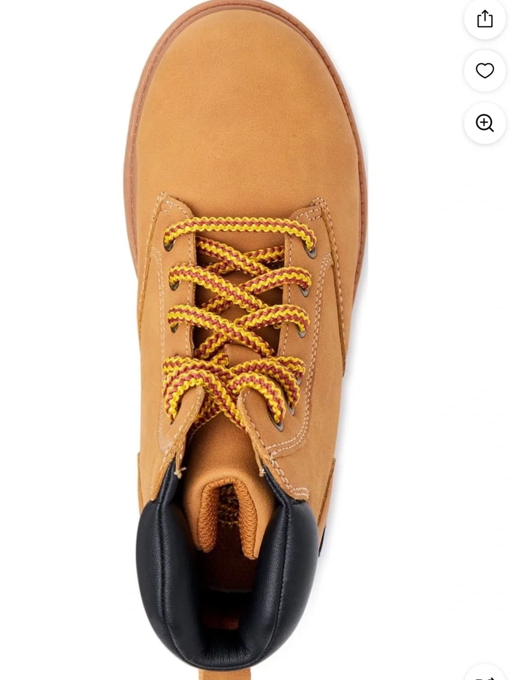 wonder nation Tan and Black Lace-Up Kids Work Boots